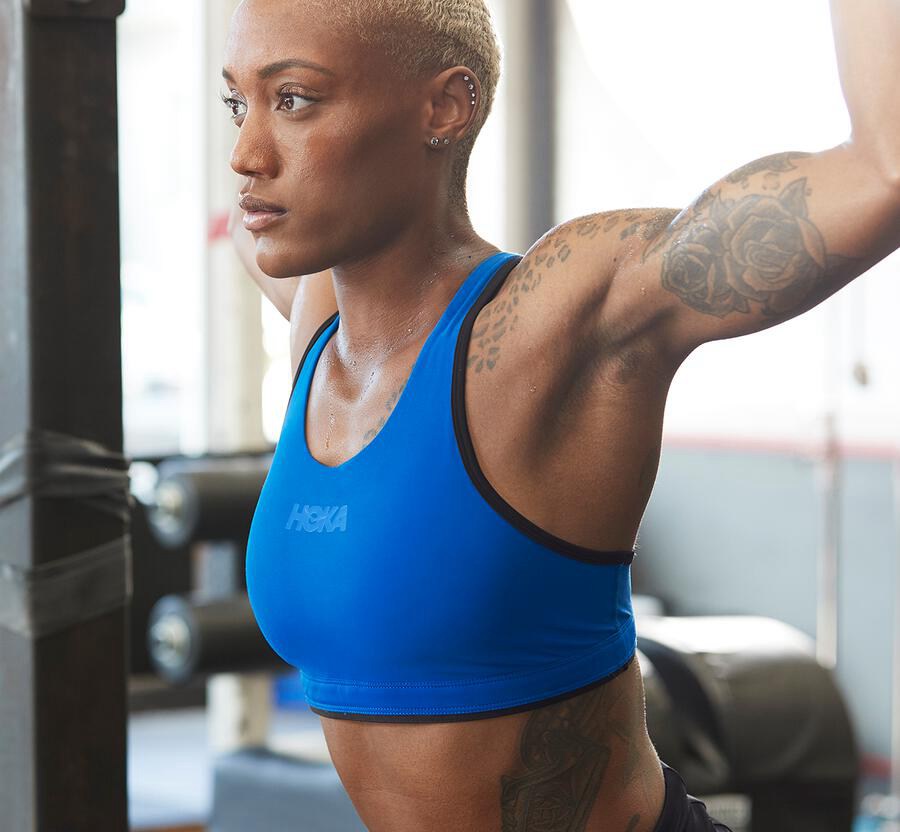 Hoka One One Bra Womens - Blue - Performance Sports - 0471-KENQT